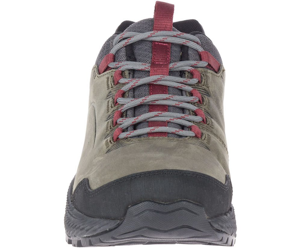 Merrell Hiking Shoes Olive/Black - Forestbound - Mens 73ULKCMWY